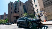 A New York Medical Examiner's car is parked outside the Metropolitan Correctional Center where financier Jeffrey Epstein was being held, on August 10, 2019, in New York. - Epstein has committed suicide in prison while awaiting trial on charges that he trafficked underage girls for sex, officials and media reported Saturday, sparking an FBI investigation. Epstein, a convicted pedophile who befriended numerous politicians and celebrities over the years, was found unresponsive in his cell at the Metropolitan Correctional Center from an apparent suicide, the US Department of Justice said. (Photo by Don Emmert / AFP)