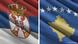 Serbia and Kosovo flags Serbia and Kosovo flags