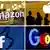 Amazon, Apple, Facebook, Google logos