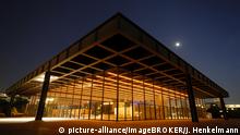 The Neue Nationalgalerie at night