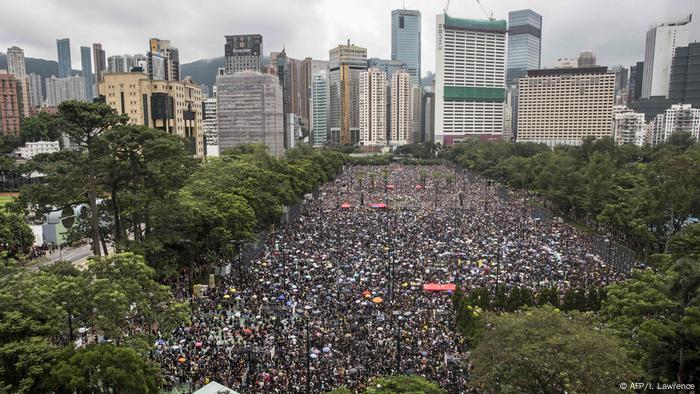 Hongkong Victoria Park Demonstration und Proteste