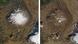 Island Luftaufnahme Gletscher Okjökull | 1986 & 2019 Island Luftaufnahme Gletscher Okjökull | 1986 & 2019