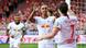 Yussuf Poulsen and Marcel Sabitzer celebrate RB Leipzig's fourth goal against Union Berlin. Yussuf Poulsen and Marcel Sabitzer celebrate RB Leipzig's fourth goal against Union Berlin.