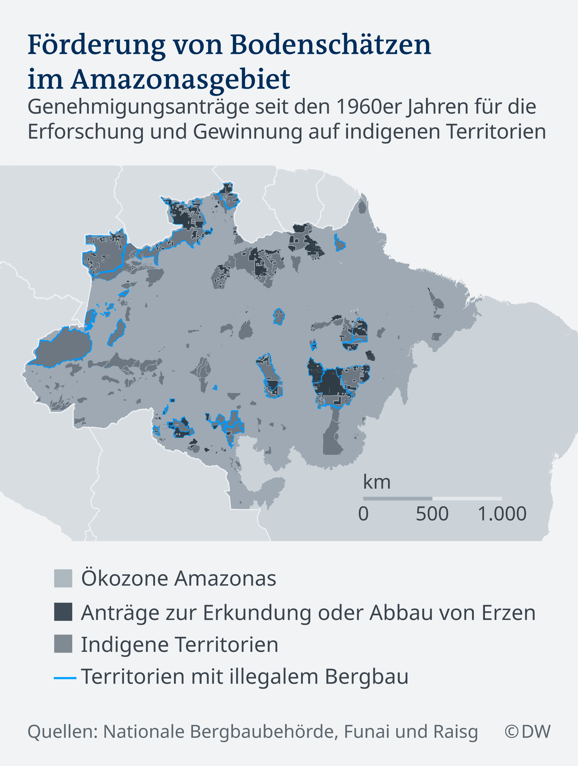 Karte Abbaugebiete Bodenschätze Amazonasgebiet DE