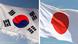 Bildkombo Flaggen Südkorea und Japan Bildkombo Flaggen Südkorea und Japan