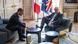 Boris Johnson puts his foot on Macron's table Boris Johnson puts his foot on Macron's table