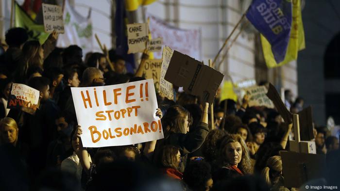 Protest gegen Jair Bolsonaro Brasilien Rio de Janeiro
