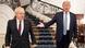 Donald Trump gestures to Boris Johnson in France Donald Trump gestures to Boris Johnson in France