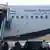 Avião do governo iraniano no aeroporto de Biarritz, aberto apenas para delegações internacionais