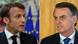 Fotomontagem com presidentes Emmanuel Macron e Jair Bolsonaro Fotomontagem com presidentes Emmanuel Macron e Jair Bolsonaro