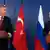 الرئيس الروسي فلاديمير بوتين والرئيس التركي رجب طيب أردوغان في مؤتمر صحفي مشترك (أرشيف)
