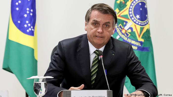 Presidente Bolsonaro do Brasil sobre incêndios florestais