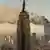 Smoke fills the sky from the twin towers