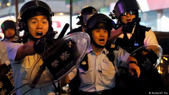 Hongkong Protest Polizei