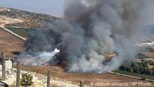 Smoke rises from Israeli army shells that landed in the southern Lebanese border village of Maroun Al-Ras, Lebanon, Sunday, Sept. 1, 2019. The Lebanese army says Israeli forces have fired some 40 shells on the outskirts of several border villages following an attack by the militant Hezbollah group on Israeli troops. (AP Photo) |