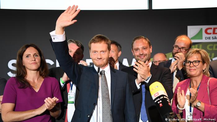 Deutschland Landtagswahl Sachsen - Wahlparty CDU