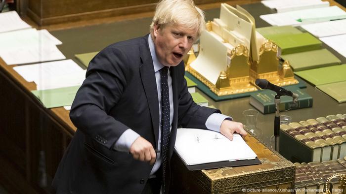 Boris Johnson in Parliament