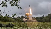 FILE - This undated file photo provided Tuesday, Sept. 19, 2017, by Russian Defense Ministry official web site shows a Russian Iskander-K missile launched during a military exercise at a training ground at the Luzhsky Range, near St. Petersburg, Russia. President Vladimir Putin rejected the U.S. claim that Russia violated the 1987 Intermediate-Range Nuclear Forces Treaty by developing a new cruise missile, saying that Russia has other weapons that can do the job. (Russian Defense Ministry Press Service via AP/File) |