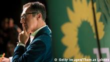 OFFENBACH, GERMANY - OCTOBER 22: Federal Greens Party leading member Cem Oezdemir attends a Greens Party election campaign rally on October 22, 2018 in Offenbach, Germany. Hesse is scheduled to hold state elections on October 28 and so far polls indicate the German Christian Democrats (CDU), the party of Chancellor Angela Merkel, and the German Social Democrats (SPD) will fair poorly, while both the German Greens Party and the right-wing Alternative for Germany (AfD) can expect strong gains. (Photo by Thomas Lohnes/Getty Images)