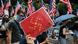 Hongkong Proteste mit US-Flaggen Hongkong Proteste mit US-Flaggen
