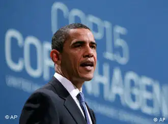 2009年12月，奥巴马在哥本哈根气候峰会上发言