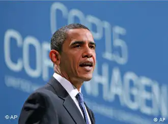 美国总统奥巴马12月8日在哥本哈根气候峰会上讲话