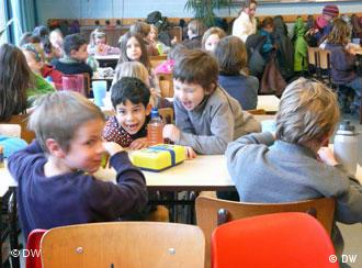 Children in a school canteen