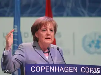 德国总理默克尔在2009年12月哥本哈根气候峰会上