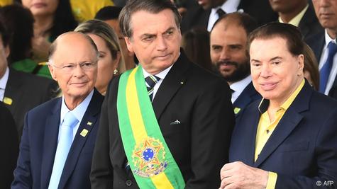 Bolsonaro recebe Edir Macedo e Silvio Santos no Alvorada