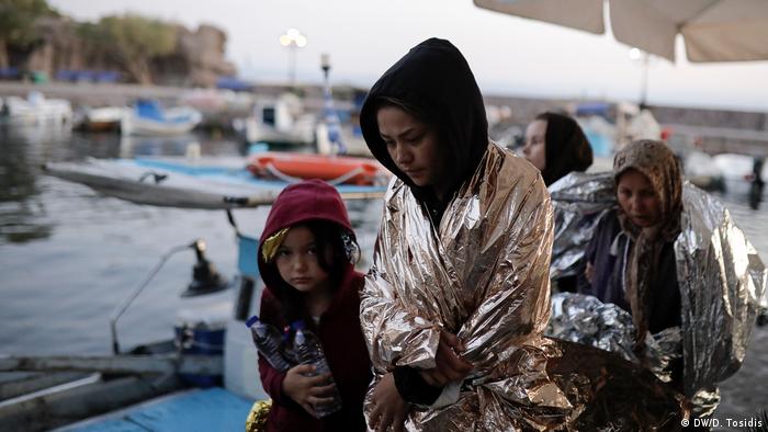 Uchodźcy na greckiej wyspie Lesbos