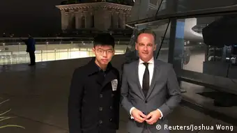 Deutschland | Hongkong-Aktivist Joshua Wong mit Außenminister Heiko Maas