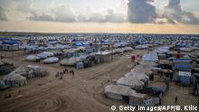 A general view of al-Hol camp is seen in al-Hasakeh governorate in northeastern Syria on February 17, 2019. (Photo by BULENT KILIC / AFP) (Photo credit should read BULENT KILIC/AFP/Getty Images)