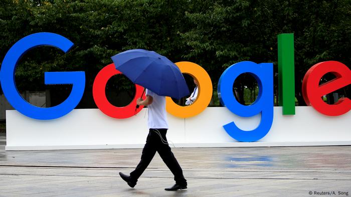 A Google sign is seen during the WAIC (World Artificial Intelligence Conference) in Shanghai, China A Google sign is seen during the WAIC (World Artificial Intelligence Conference) in Shanghai, China