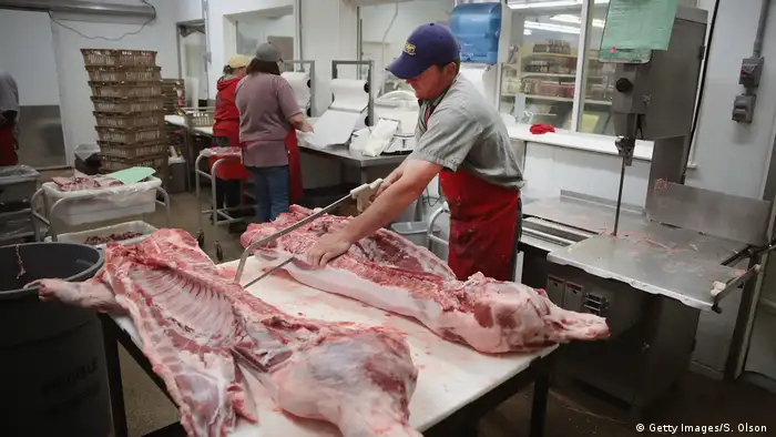 USA Handelsstreit mit China | Fleisch-Verarbeitung in Iowa (Getty Images/S. Olson )