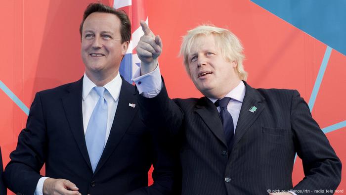 David Cameron und der damalige Bürgermeister Boris Johnson bei einer Vorschau auf die Olympischen Spiele 2012 in London