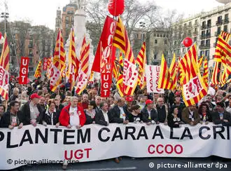 西班牙人示威抗议经济危机