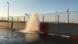Water spurts from a burst water pipe in a car park at Tel Aviv Airport, Israel Water spurts from a burst water pipe in a car park at Tel Aviv Airport, Israel