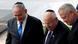 El primer ministro israelí, Benjamin Netanjahu, el presidente Reuven Rivlin y Benny Gantz, el jefe del partido Azul-Blanco. El primer ministro israelí, Benjamin Netanjahu, el presidente Reuven Rivlin y Benny Gantz, el jefe del partido Azul-Blanco.
