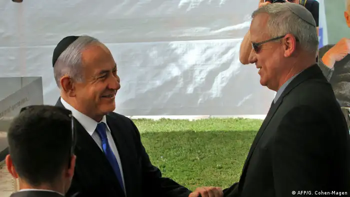 Israel Netanjahu und Gantz (AFP/G. Cohen-Magen)