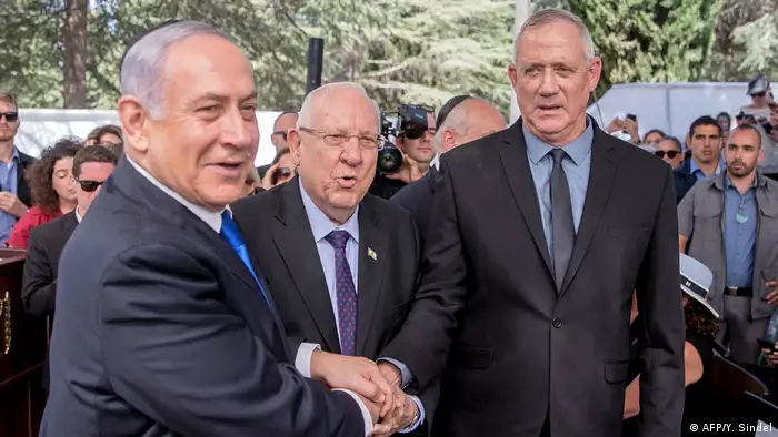 Israel Netanjahu Rivlin und Gantz