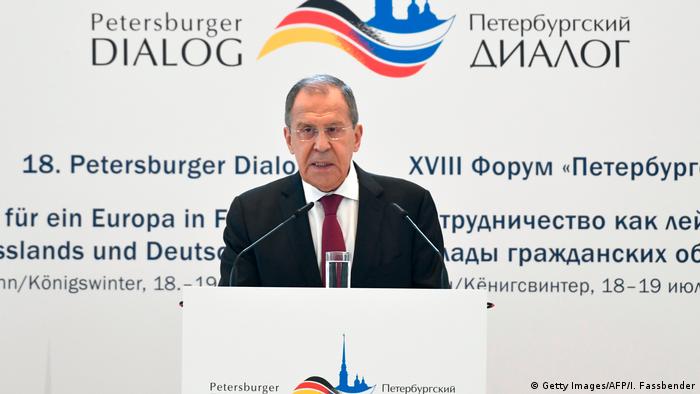 Russischer Außenminister Lawrow beim Petersburger Dialog 2018 bei Bonn