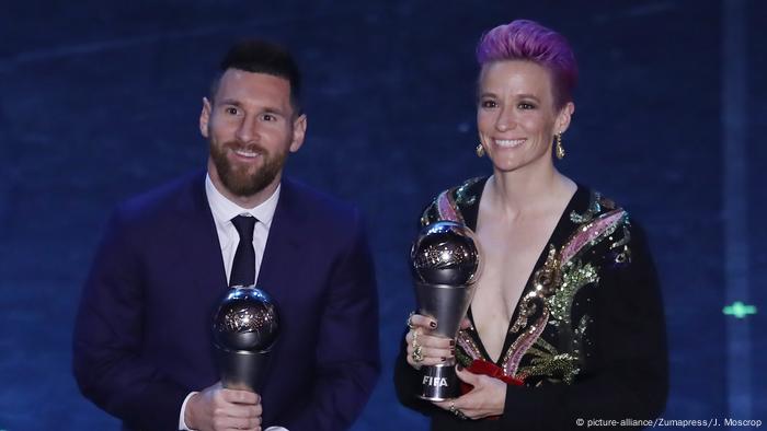 FIFA Best Awards Lionel Messi und Megan Rapinoe FIFA Best Awards Lionel Messi und Megan Rapinoe