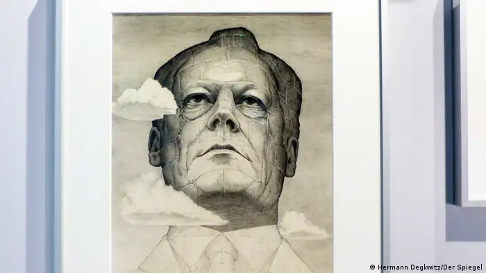 Karikatur von Willy Brandt im Haus der Geschcihte (DW/H. Mund)