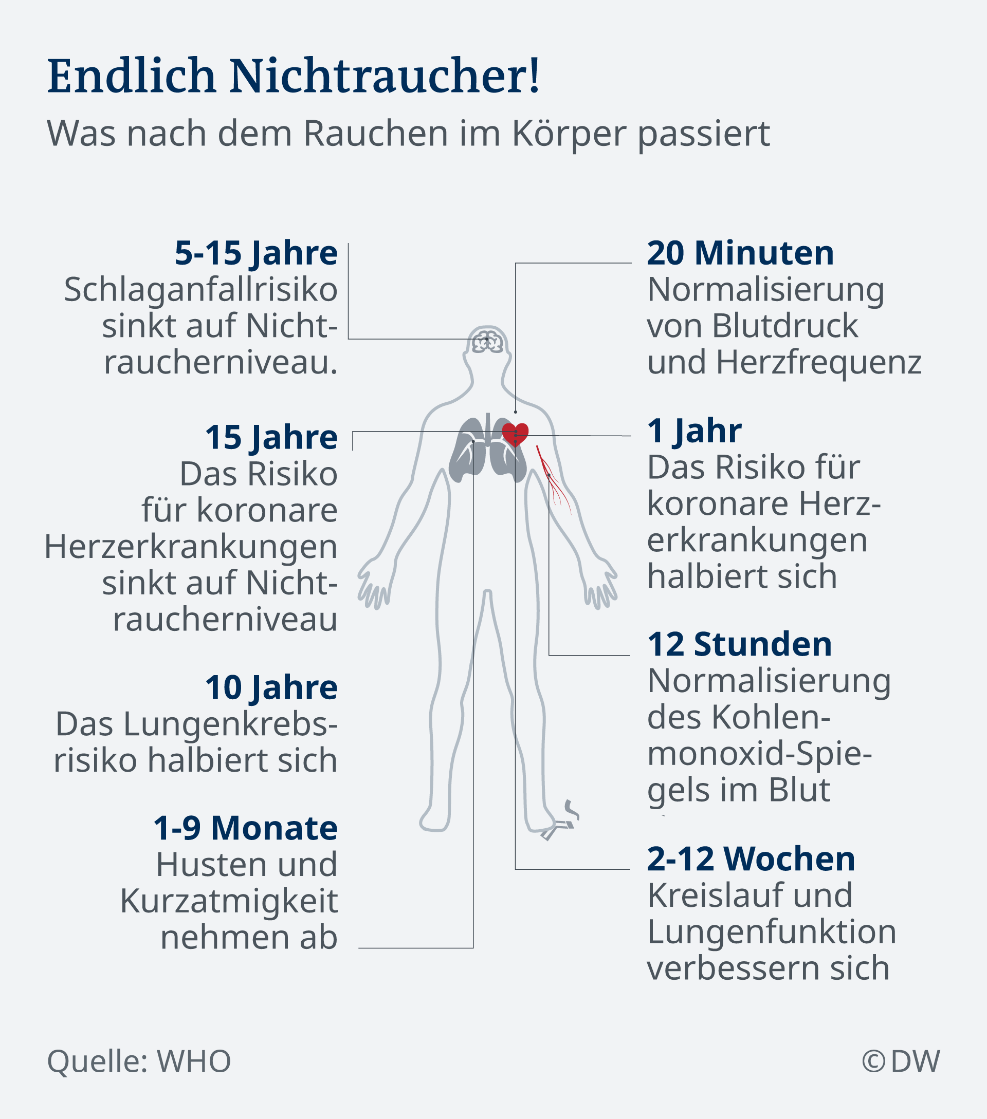 Was passiert nach 3 Wochen nicht Rauchen?