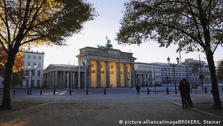 Germany, Brandenburg Gate in autumn 