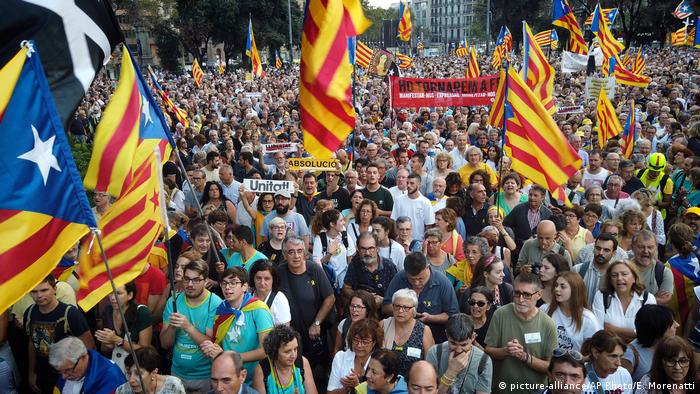 Spanien Katalonien Protest in Barcelona