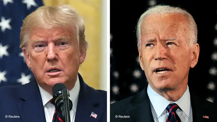 Bildkombo Donald Trump und Joe Biden