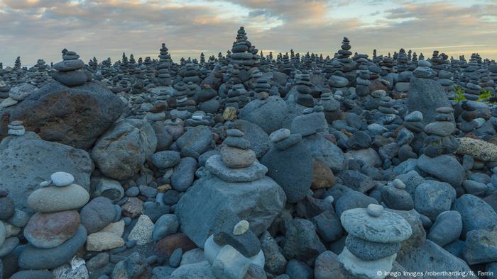 Tiny stone towers as far as the eye can see