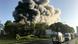 A cloud of smoke rises in the sky following an explosion at a waste treatment plant near the airport in Linz, Austria A cloud of smoke rises in the sky following an explosion at a waste treatment plant near the airport in Linz, Austria