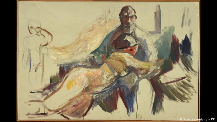 Munchs Bild zeigt eine nackte Frau auf dem Schoß eines alten Mannes (Kunstsammlung NRW )